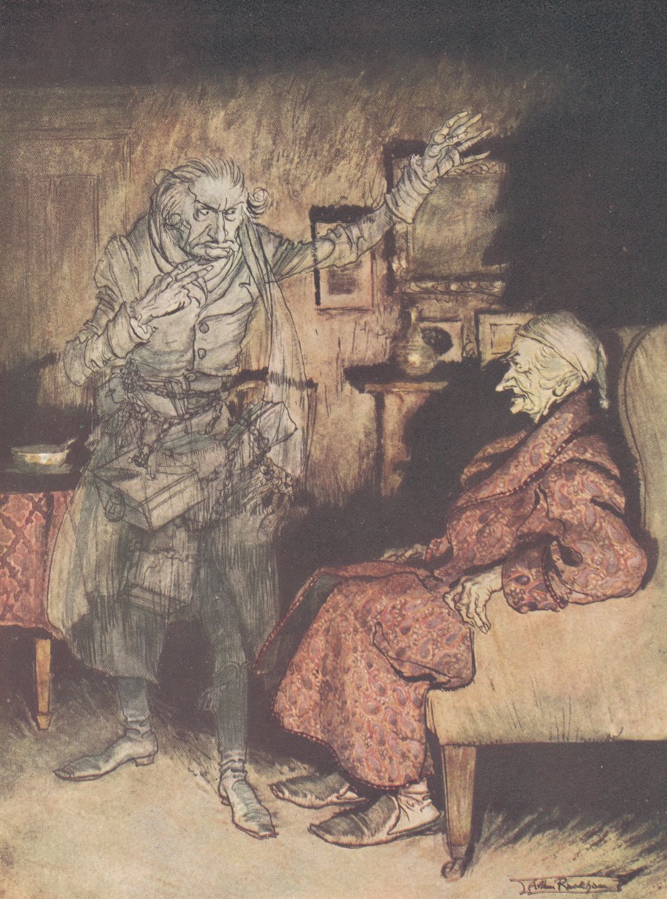Frontispiece - Bir Noel Şarkısı, 1915 by Arthur Rackham