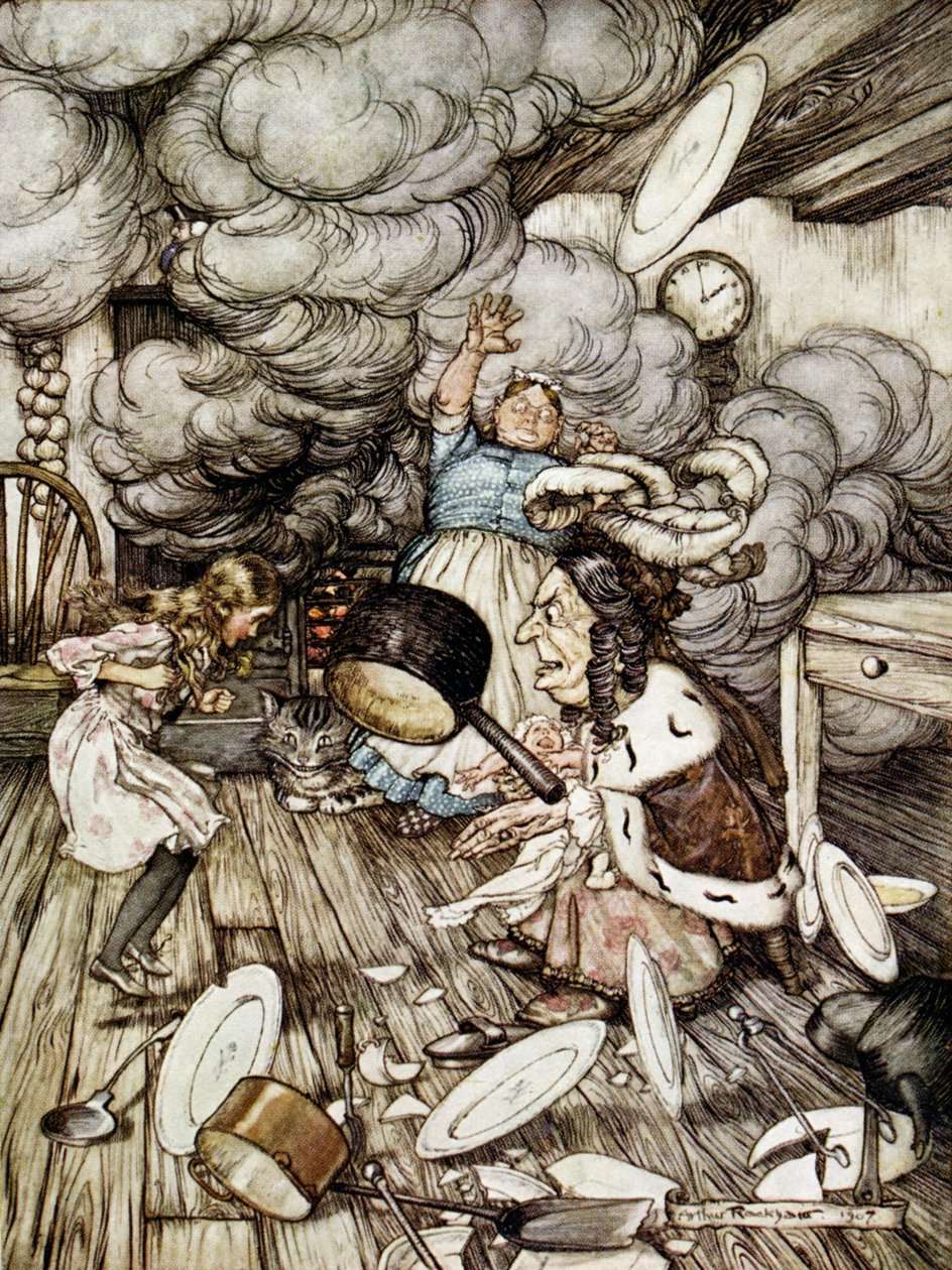 Düşesin Mutfağında, Lewis Carroll (1832-98) 1907 tarafından 