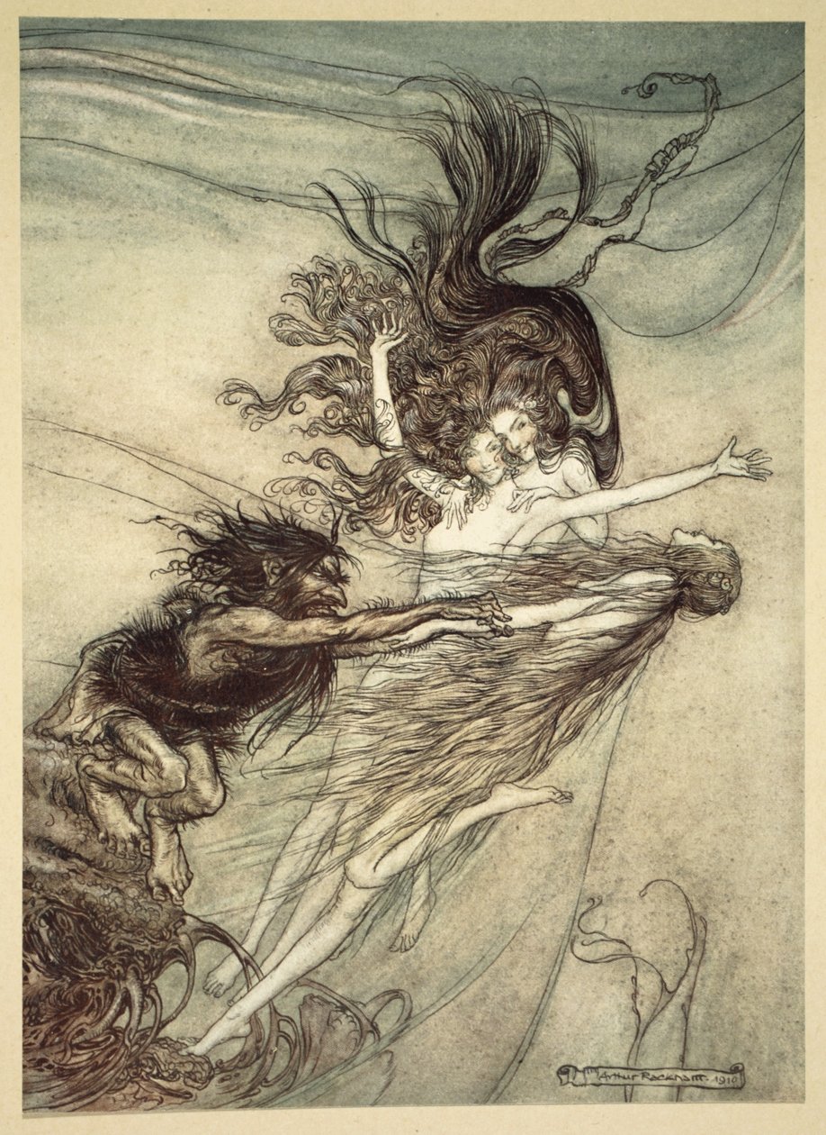 Rhinemaidens, Alberich ile alay ediyor, 
