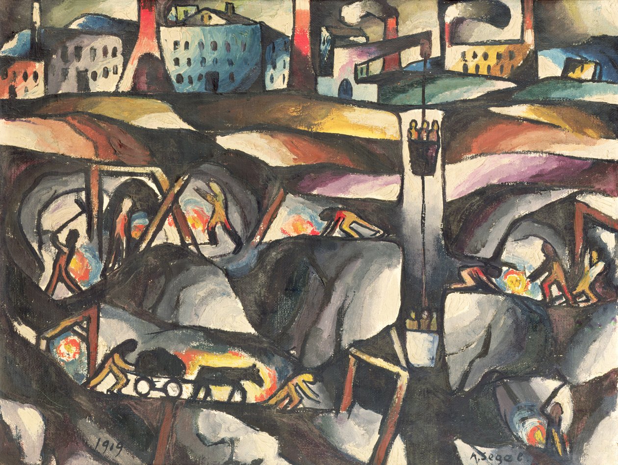 Madencilik, 1919 by Arthur Segal
