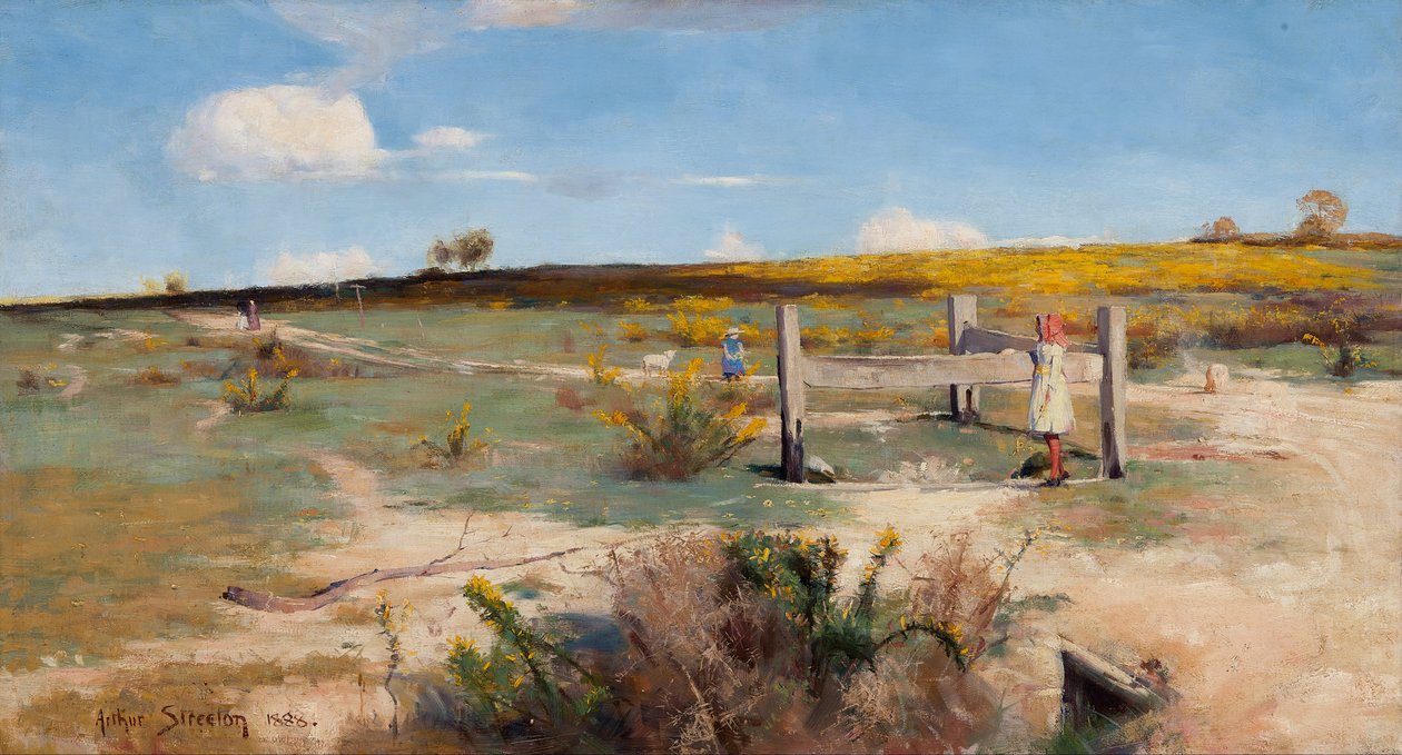 Erken yaz - çiçek açan karaçalı by Arthur Streeton
