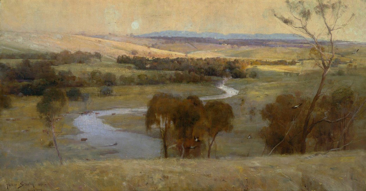 Hala akıntıda süzülüyor ve sonsuza dek süzülecek by Arthur Streeton