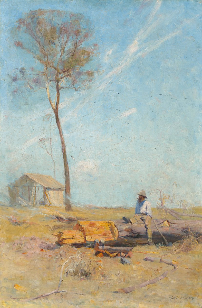 Seçici kulübesi (günlükte Whelan) by Arthur Streeton
