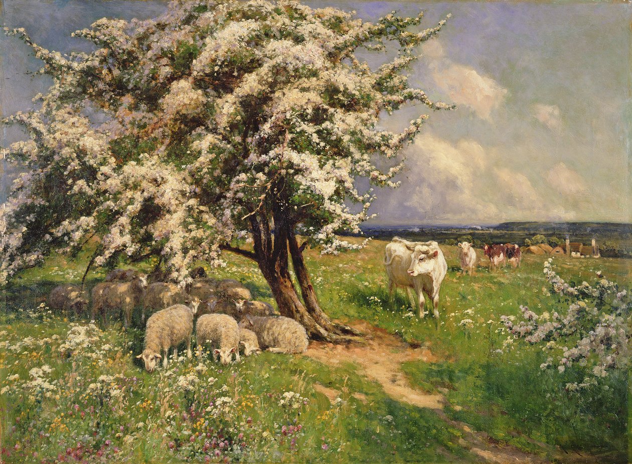 ಭೂದೃಶ್ಯದ ಟರ್ಕಿಯಲ್ಲಿ ಕುರಿ ಮತ್ತು ದನ by Arthur Walker Redgate