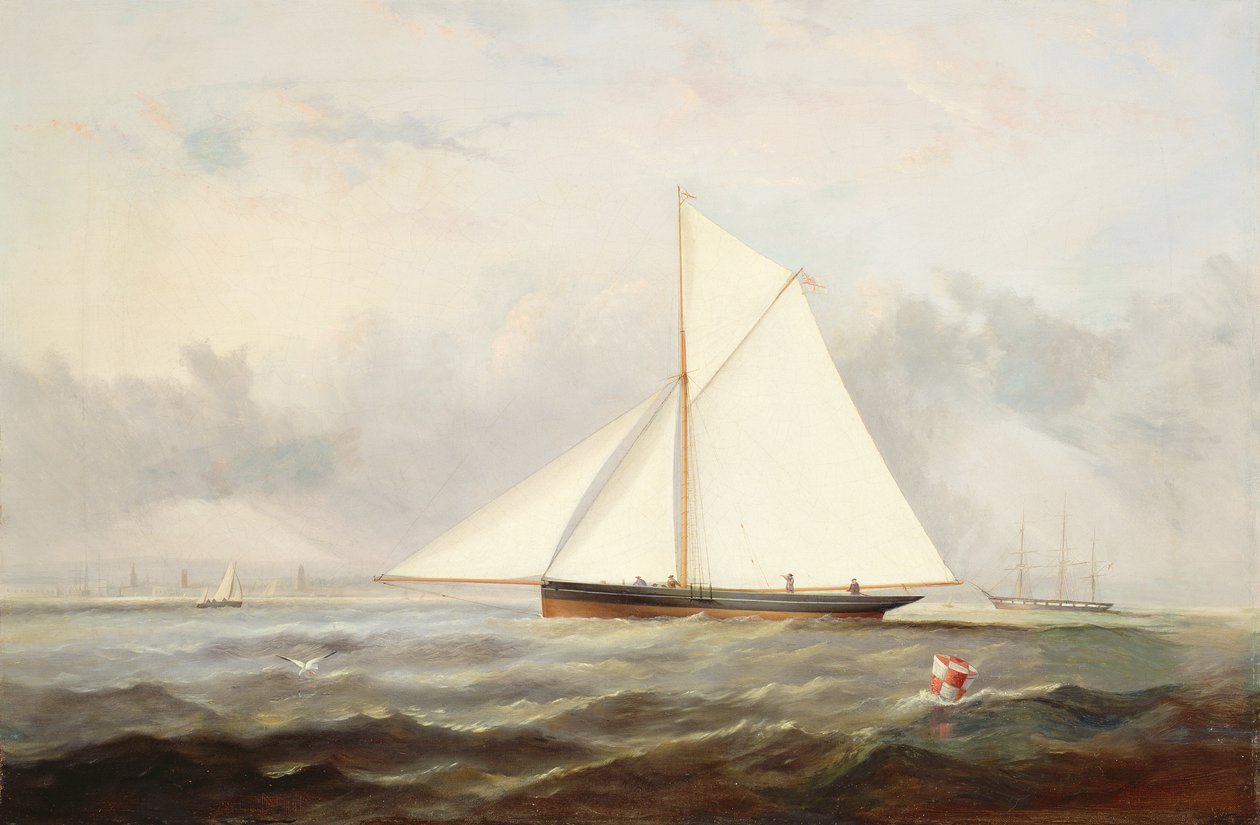 Ryde kapalı bir Kesici Yat by Arthur Wellington Fowles