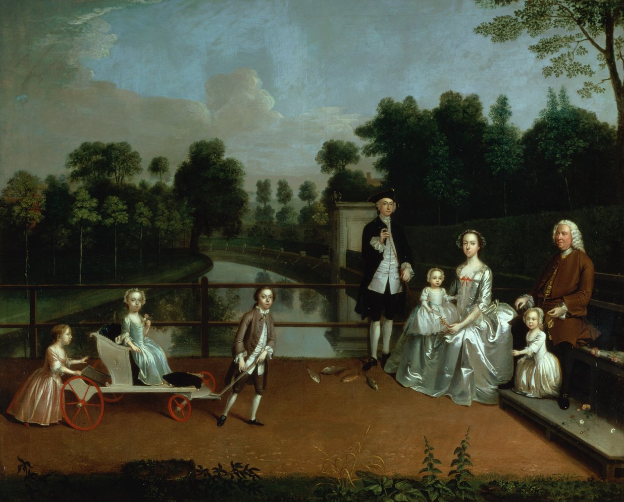Bahçede Terasta Bir Aile Grubu, 1749 by Arthur Devis