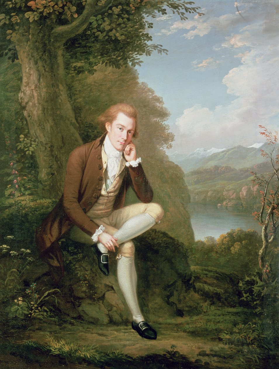 Kahverengi bir adam portresi by Arthur Devis