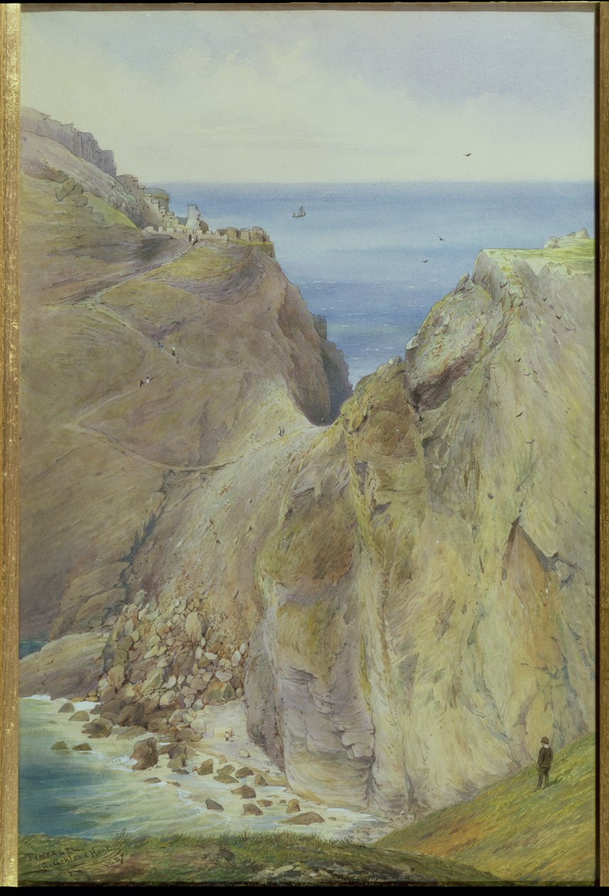 Tintagel, 1887 (kağıt üzerine guajlı klozet) by Arthur Ackland Hunt