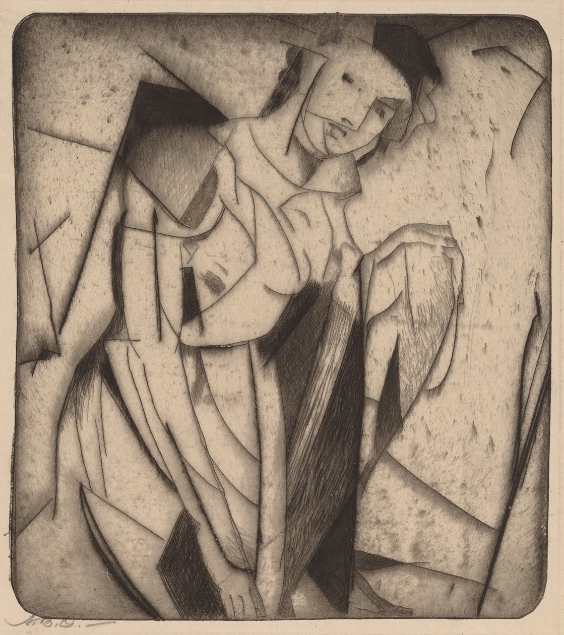 Camdaki Figür by Arthur B. Davies