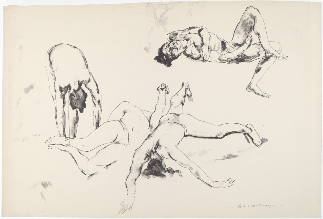 ıstırap içindeki erkekler by Arthur B. Davies