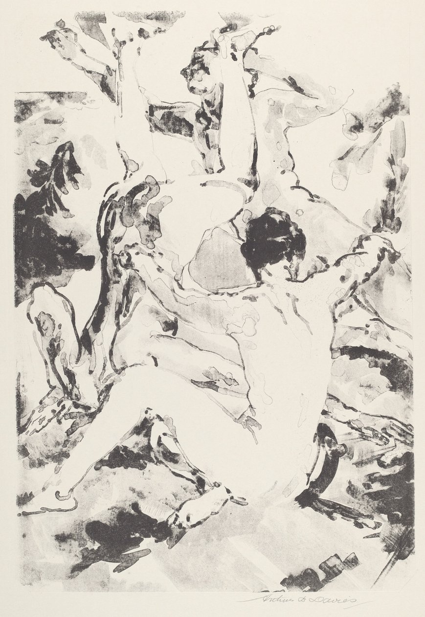 Üç Akrobat by Arthur B. Davies