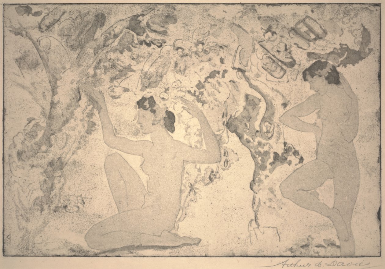 Açılı Güzellik, baskı Ernest Haskell, 1918 by Arthur Bowen Davies