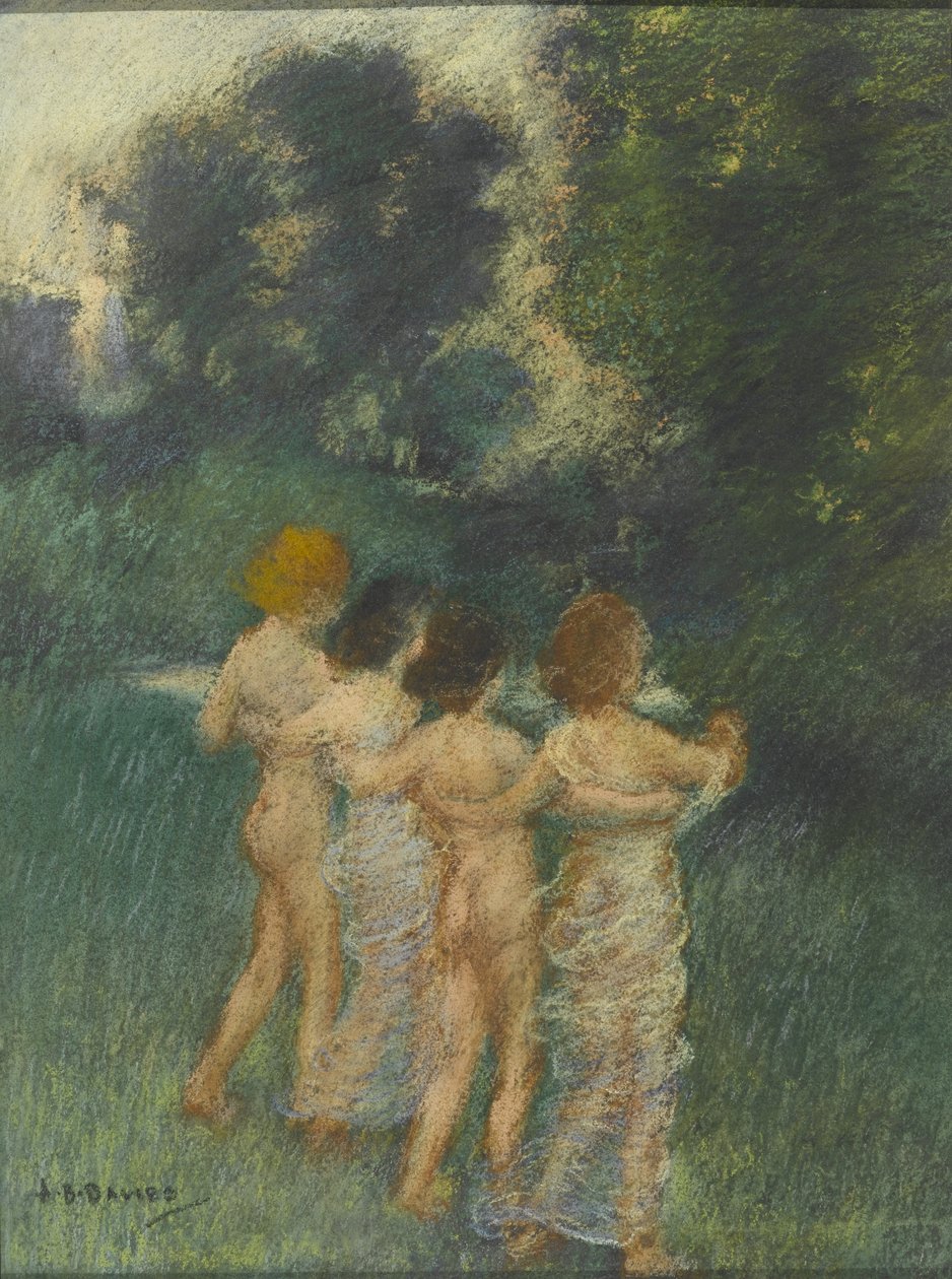 Cherubian Children, 1900 (wc üzeri pastel) by Arthur Bowen Davies