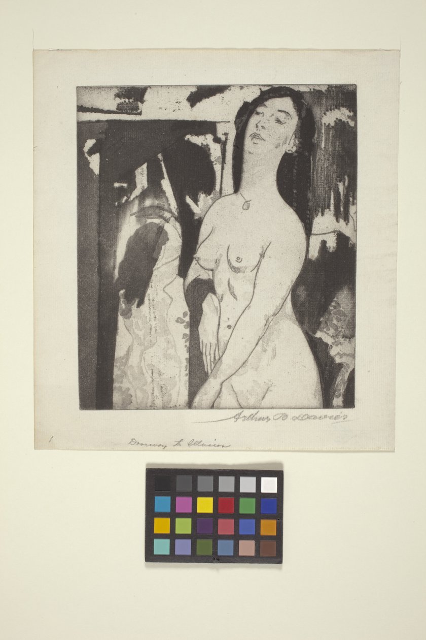 İllüzyona Açılan Kapı (gravür ve aquatint) by Arthur Bowen Davies