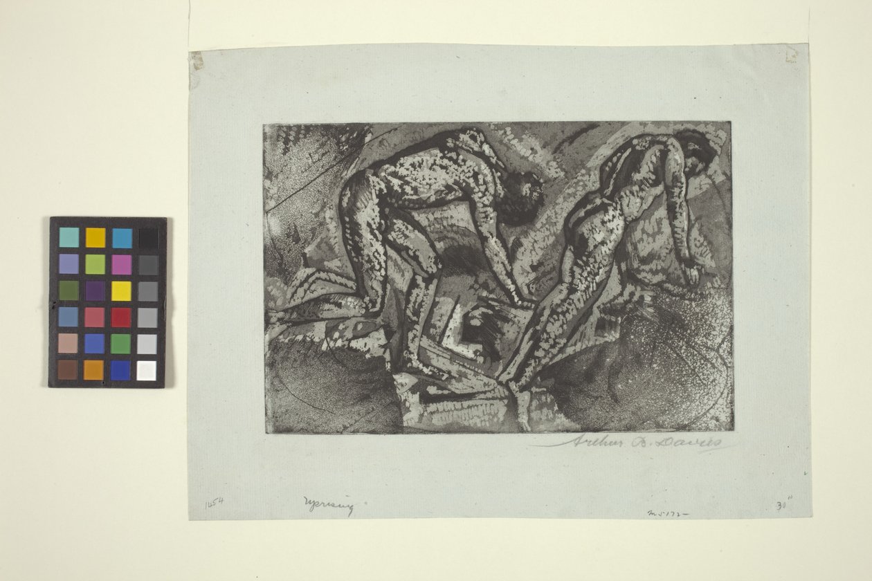 Ayaklanma (gravür ve aquatint) by Arthur Bowen Davies