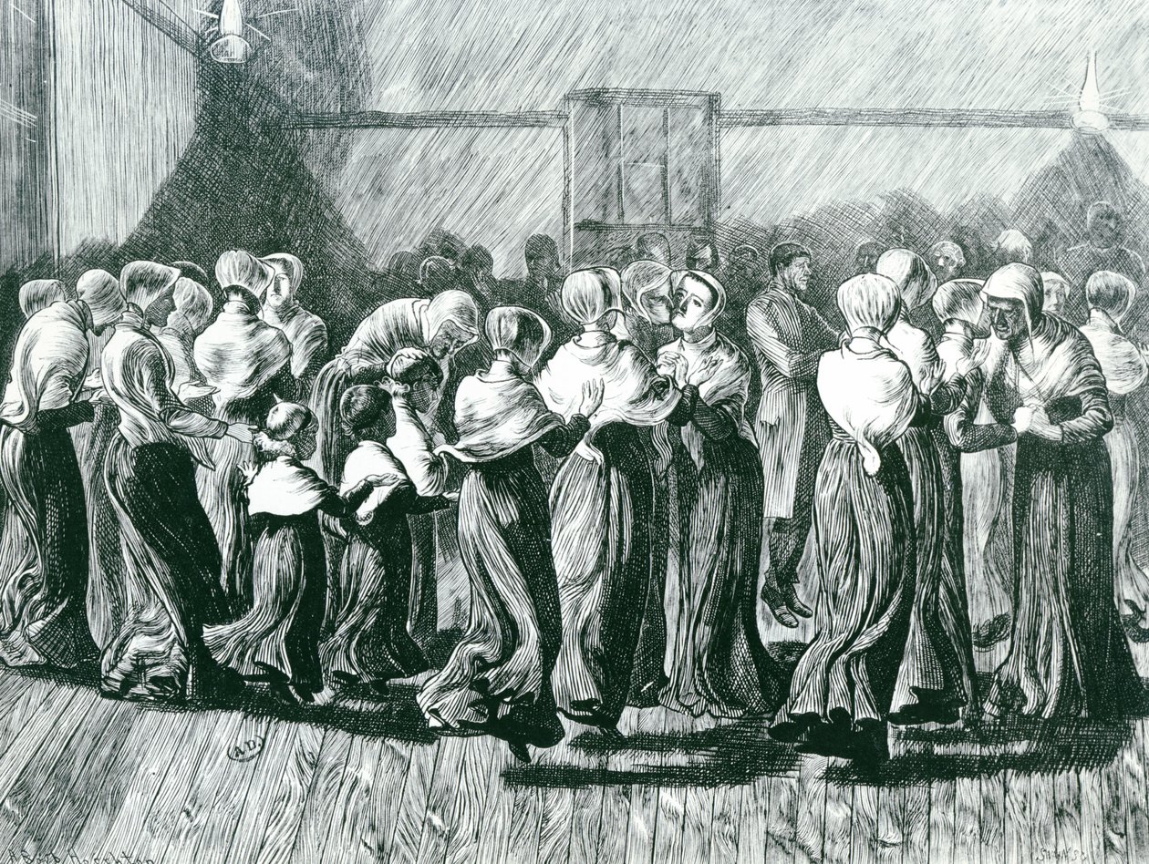 Bir Toplantıda Çalkalayıcılar: Dini Dans, çizim, Grafik, 14 Mayıs 1870