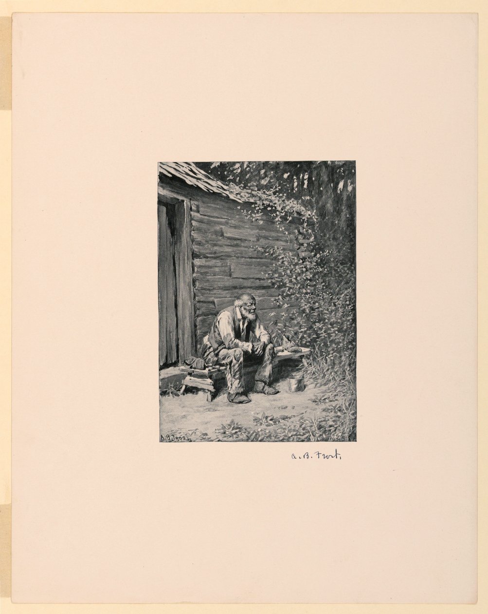 Remus Amca Kulübesinin Kapısında by Arthur Burdett Frost