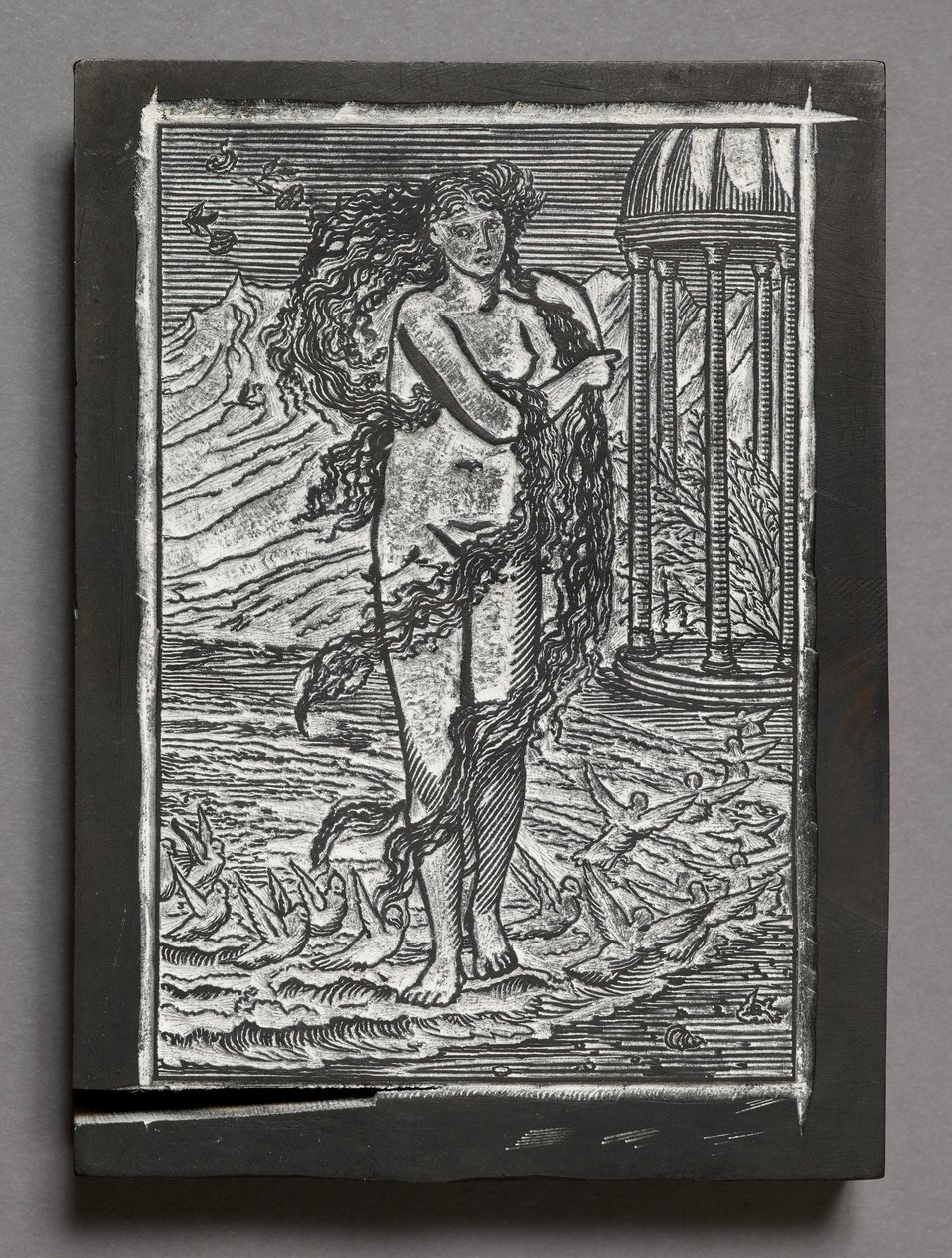 Aşk Tanrısı ve Psyche'nin Hikayesi - Venüs, Edward Coley Burne-Jones'tan sonra (oyulmuş ahşap blok) by Arthur Burgess