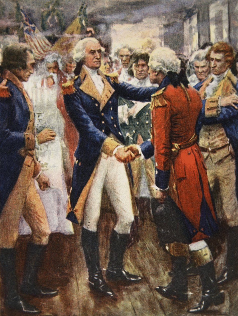 Washington, memurlarına veda ederken, H.E. Marshall by Arthur C. (after) Michael