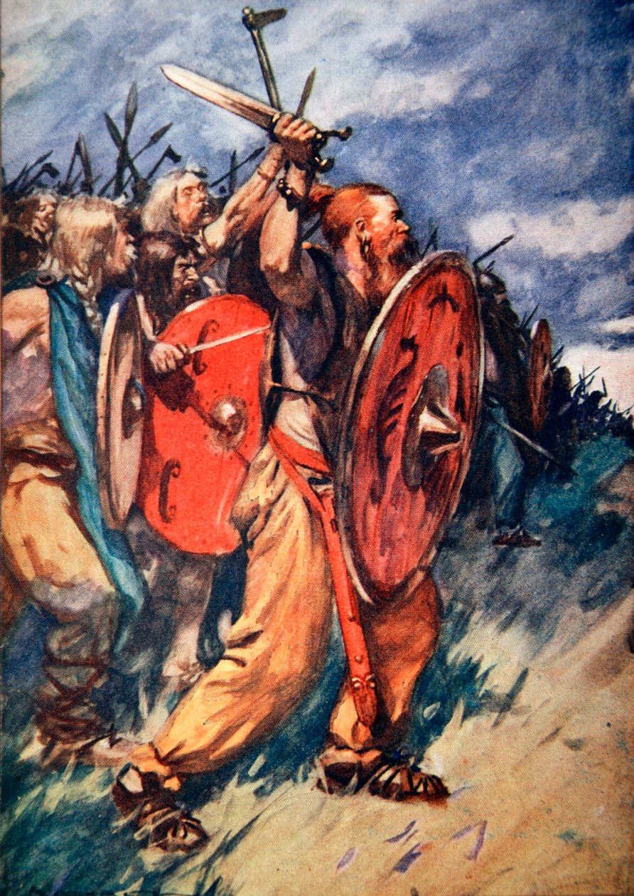 Teutoburg Ormanı Savaşı, Almanya, MS 9 1913 by Arthur C Michael