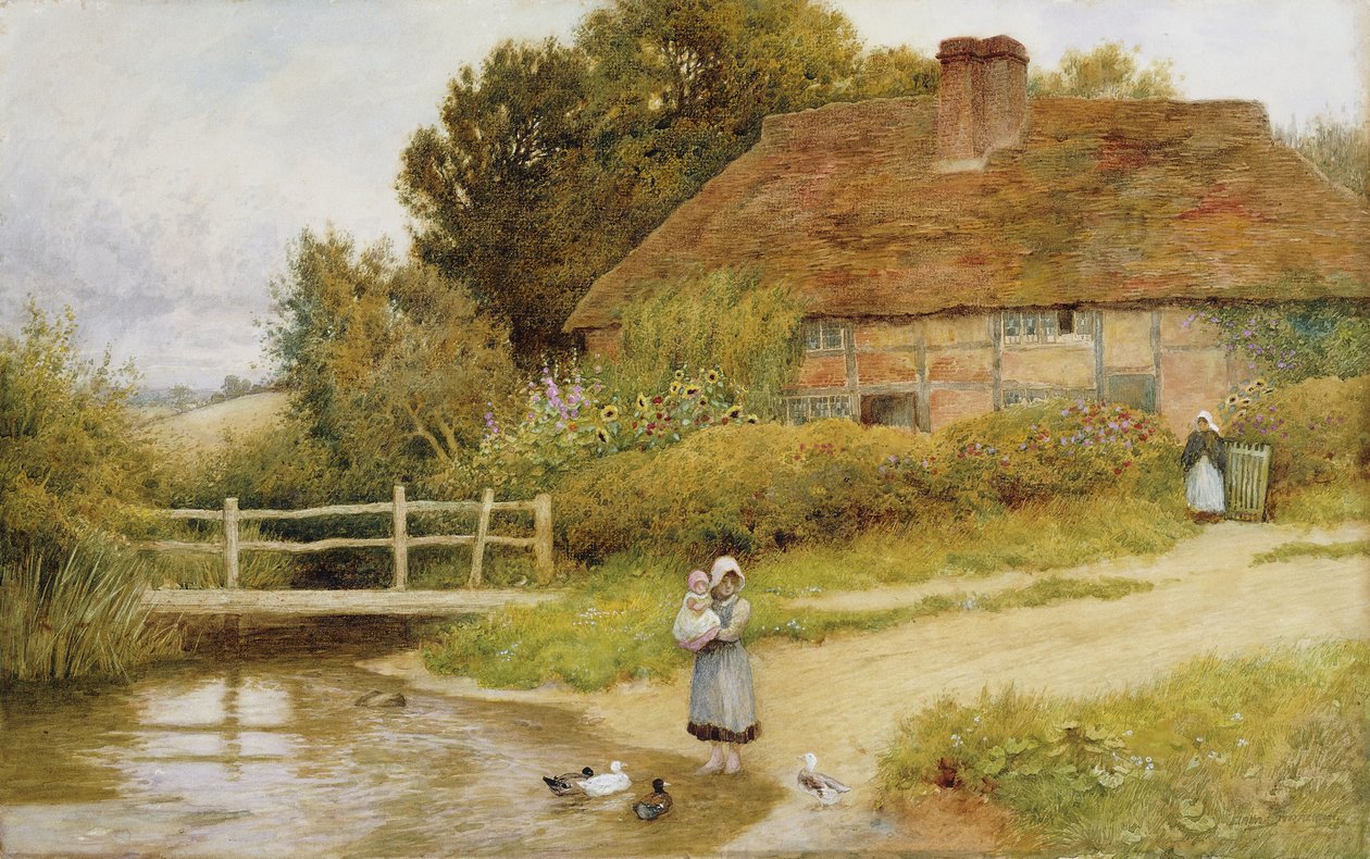 Ördekleri izlemek by Arthur Claude Strachan