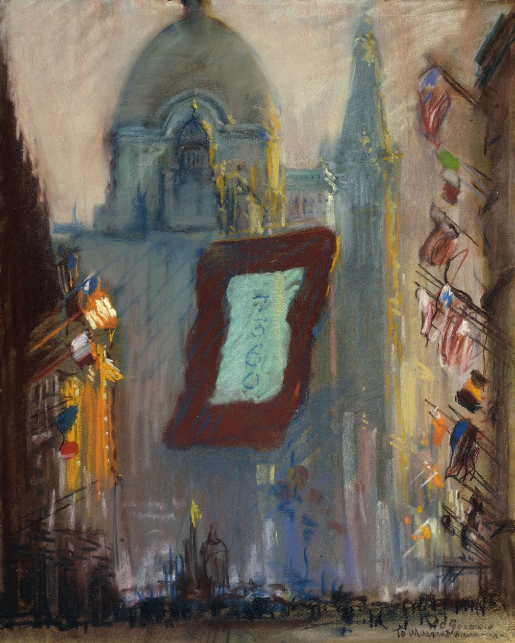New York bayraklı by Arthur Clifton Goodwin