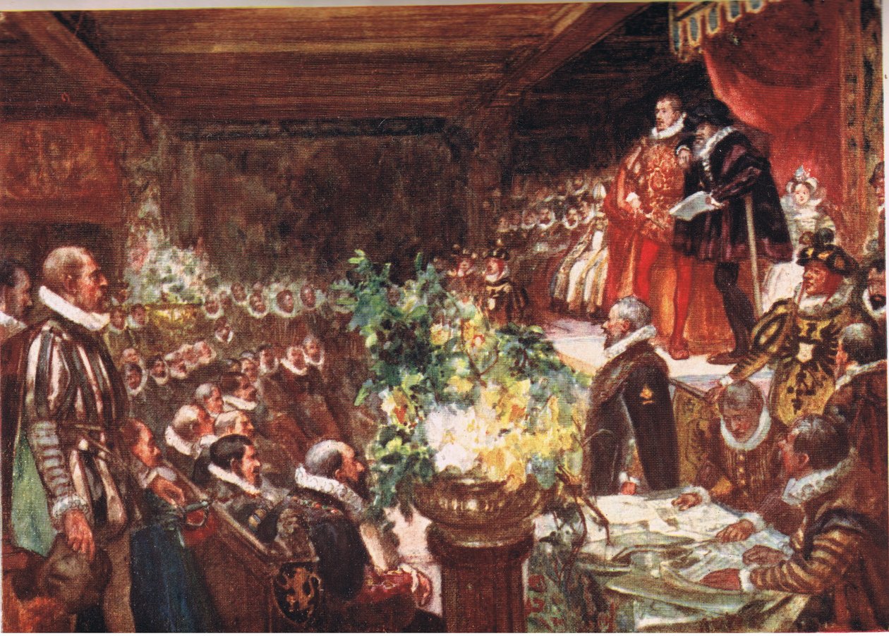İmparator uzun boylu yakışıklı bir delikanlının omzuna yaslanarak geldi, Romance of History: Hollanda, 1920