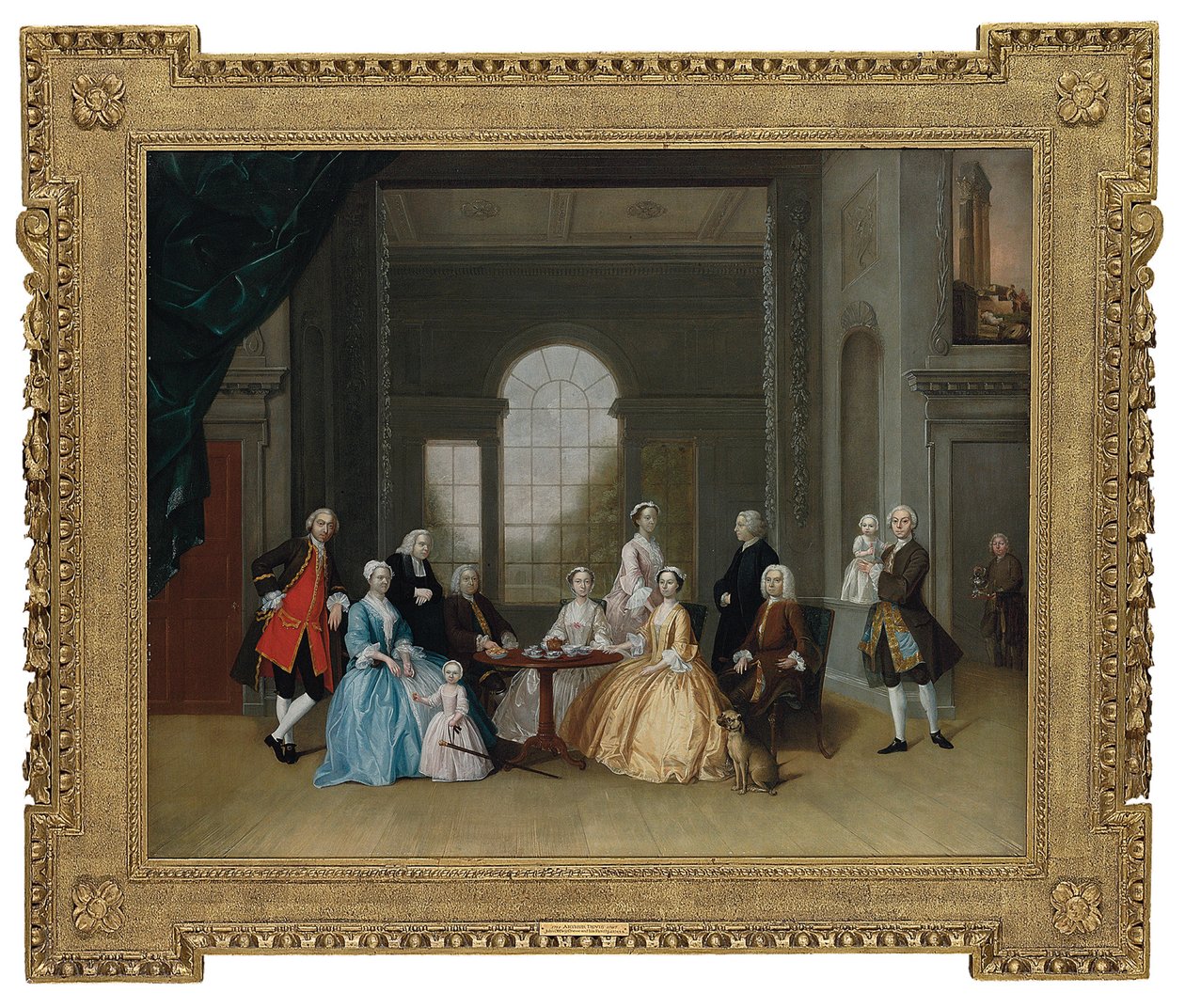 John Offley Crewe ve ailesinin Grup Portresi by Arthur Devis