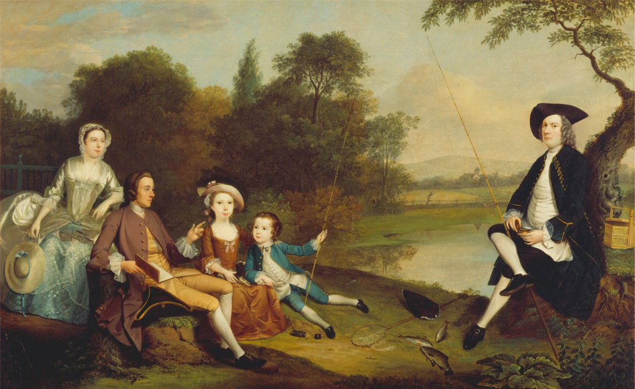 Geleneksel Olarak Fencroft, Cambridgeshire'ın Swaine Ailesi Olarak Bilinen Bir Ailenin Portresi by Arthur Devis