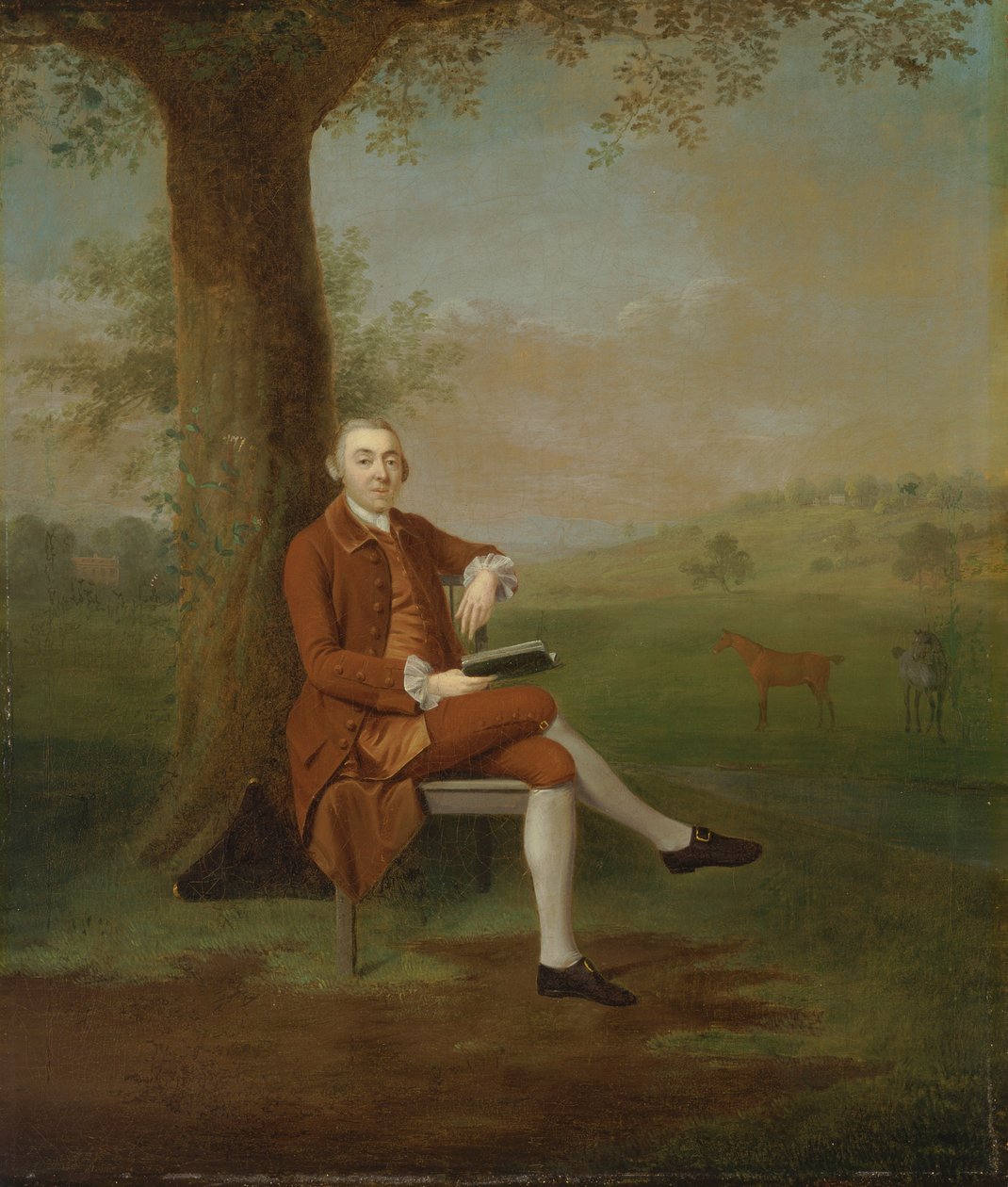 Muhtemelen John Trevor, üçüncü Baron Trevor, St. Anne's Hill, Surrey ve Trevalyn Hall, Denbighshire (eski adıyla T. Travers, Esq.) by Arthur Devis