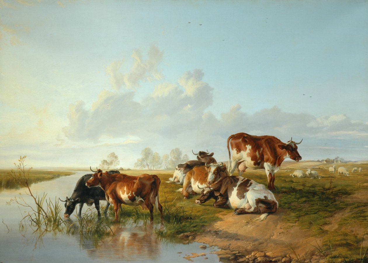 Wool, Dorset yakınlarında bir sığırla manzara by Arthur Douglas Peppercorn
