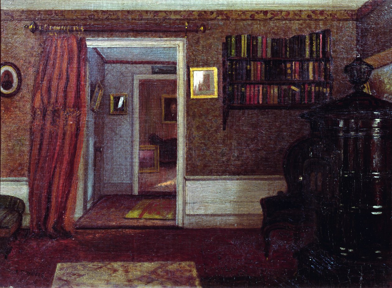 Salon Sobası, c.1900 (gemide yağ) by Arthur F. Davies