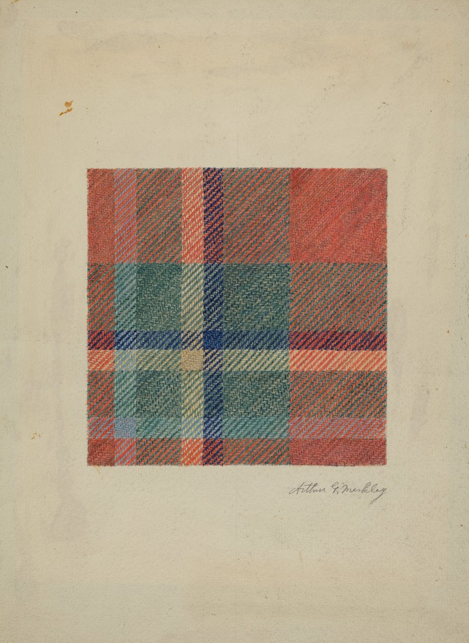 Ekose Yün Battaniye, c. 1938. by Arthur G. Merkley