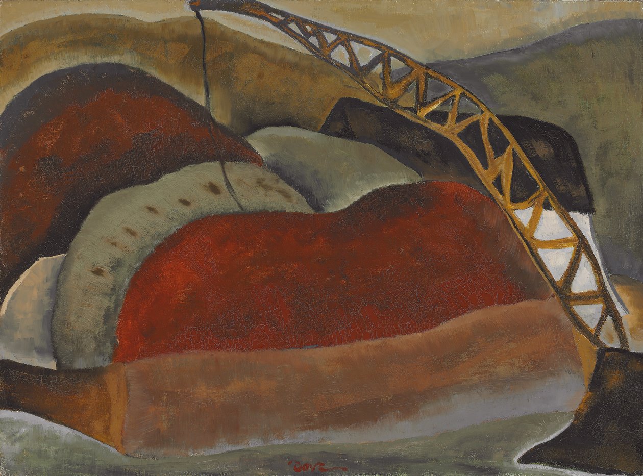 Cinder Barge ve Derrick by Arthur Garfield Dove