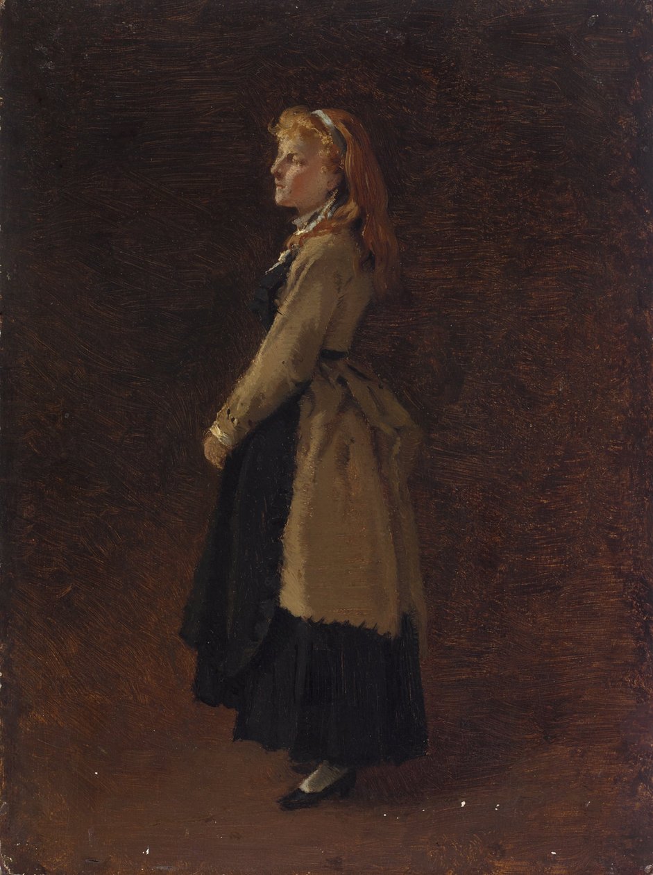 Sanatçının kızı Mimi Ramberg'in portresi by Arthur Georg Freiherr von Ramberg