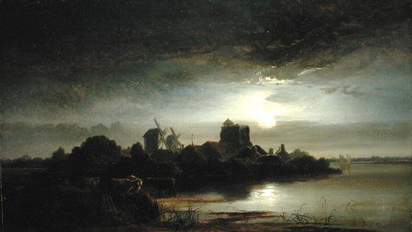 Ay Işığında Bir Köy by Arthur Gilbert