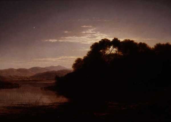 Bir loch kıyısında ayın doğuşu by Arthur Gilbert