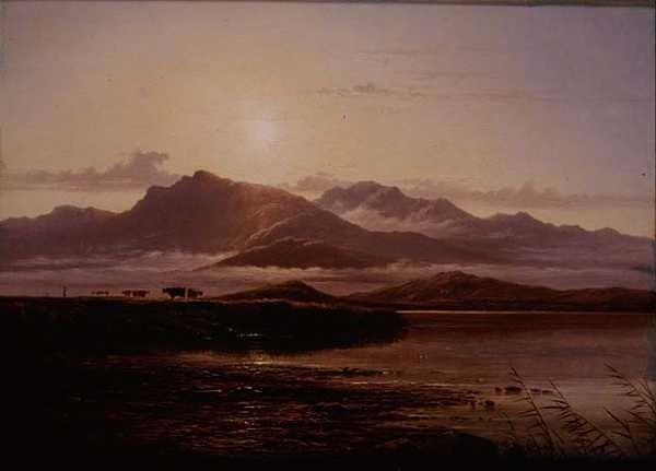 Bir gölün kıyısında sabah by Arthur Gilbert