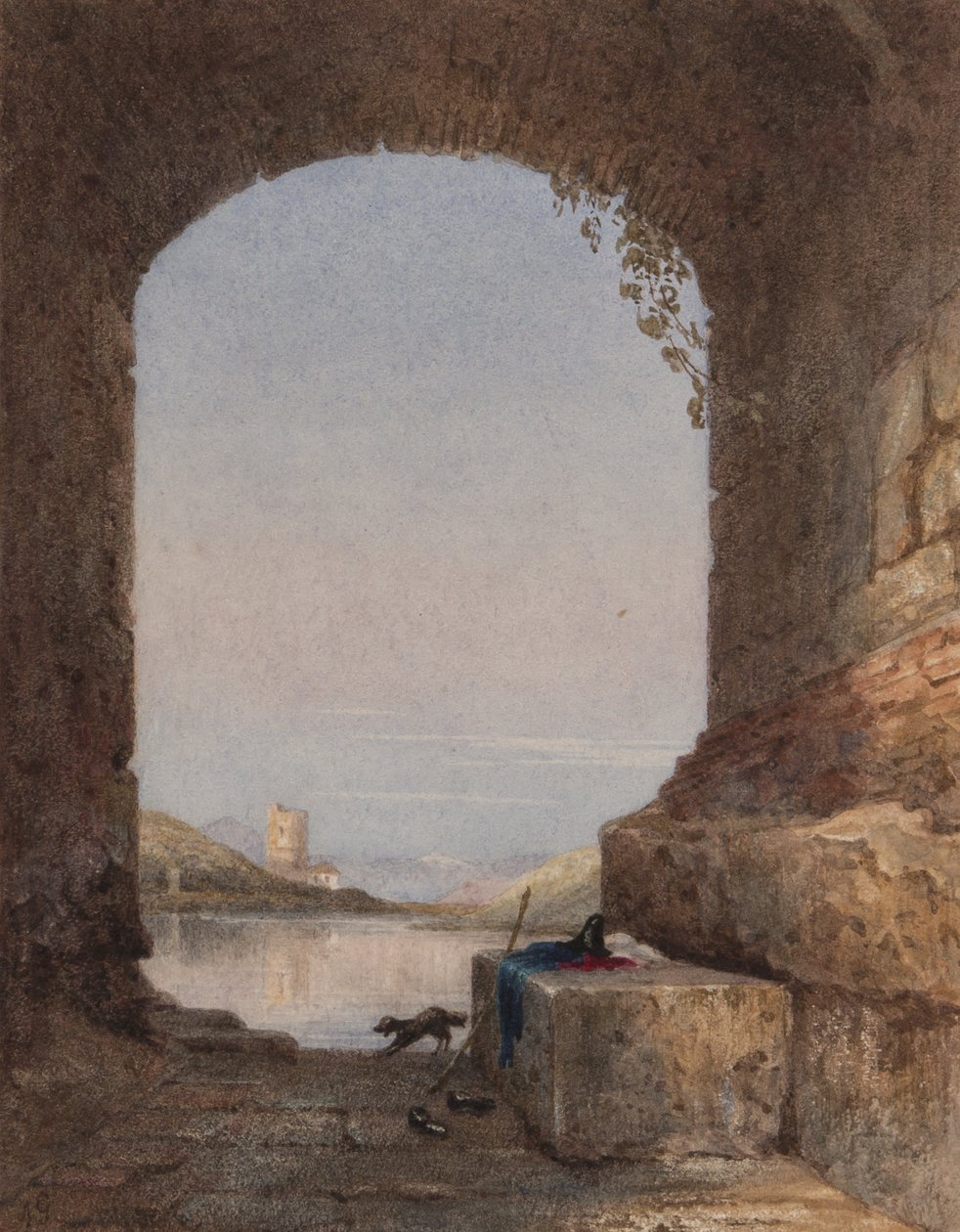 Bir Napoliten capriccio (kağıt üzerinde wc) by Arthur Glennie