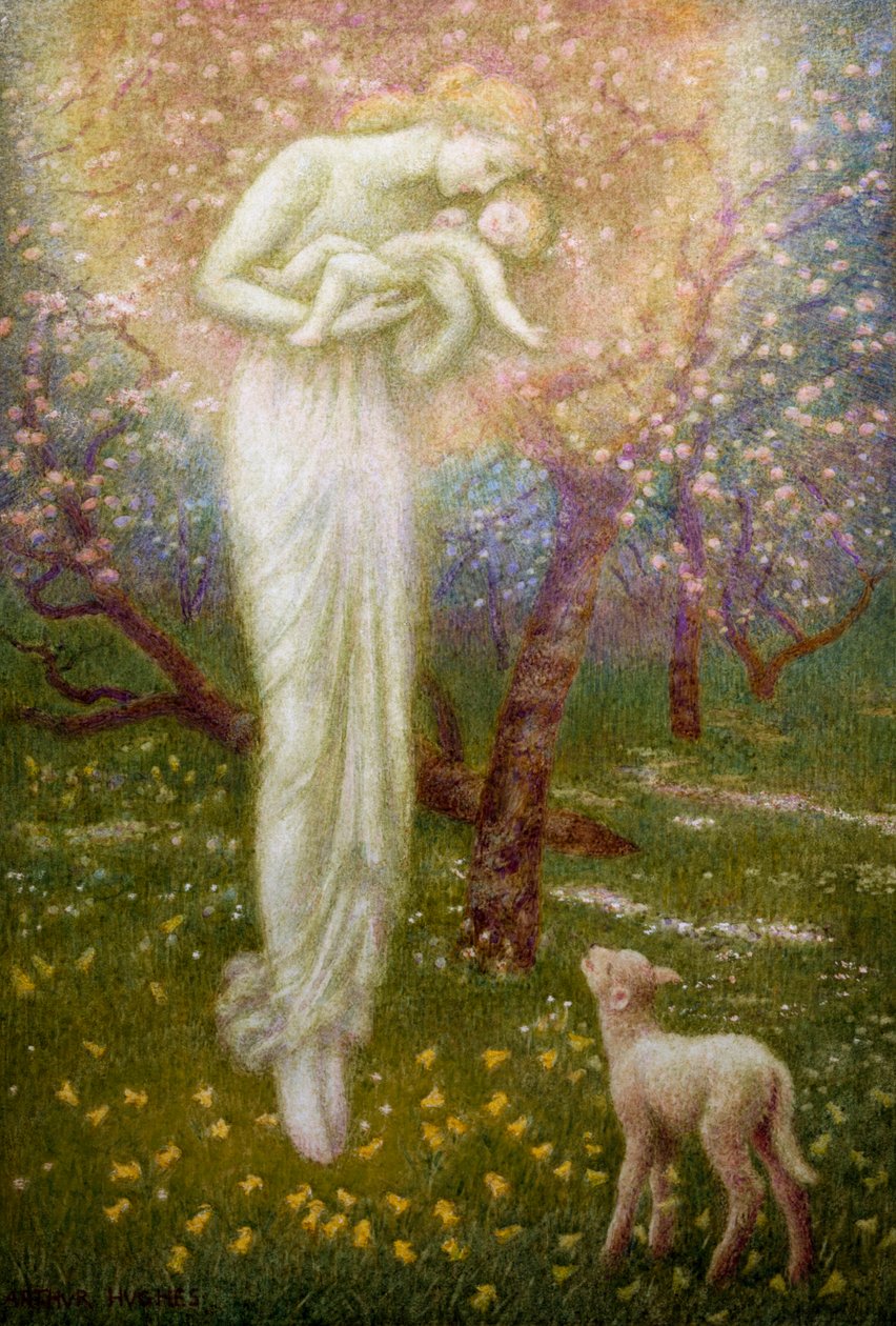 Küçük kuzu seni kim yarattı (resim) by Arthur Hughes