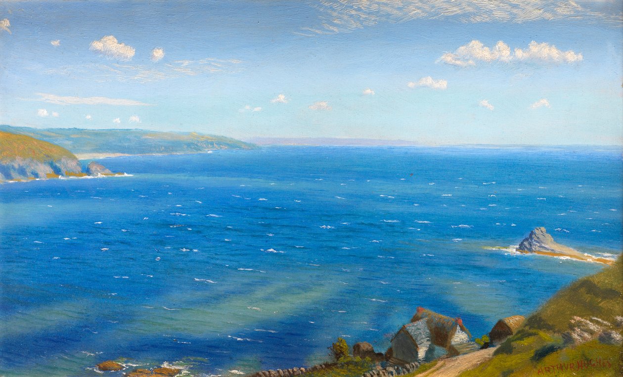 Hannafore, West Looe için çalışma (gemide petrol) by Arthur Hughes