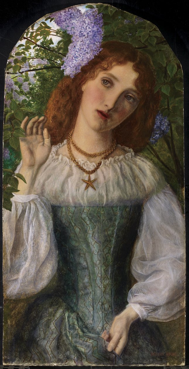 Leylaklı Kadın, 1863 by Arthur Hughes