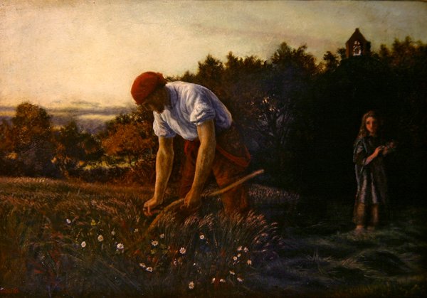 Çiçeklerdeki Azrail (tuval üzerine yağlı boya) by Arthur Hughes