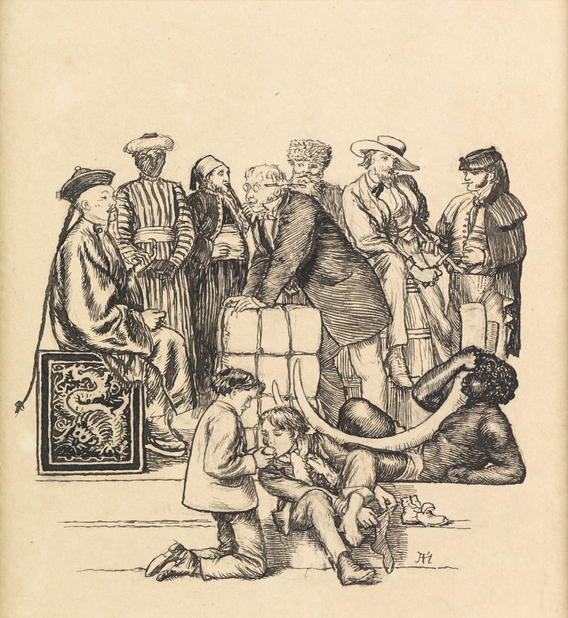 Ticaret, 1871 by Arthur Hughes