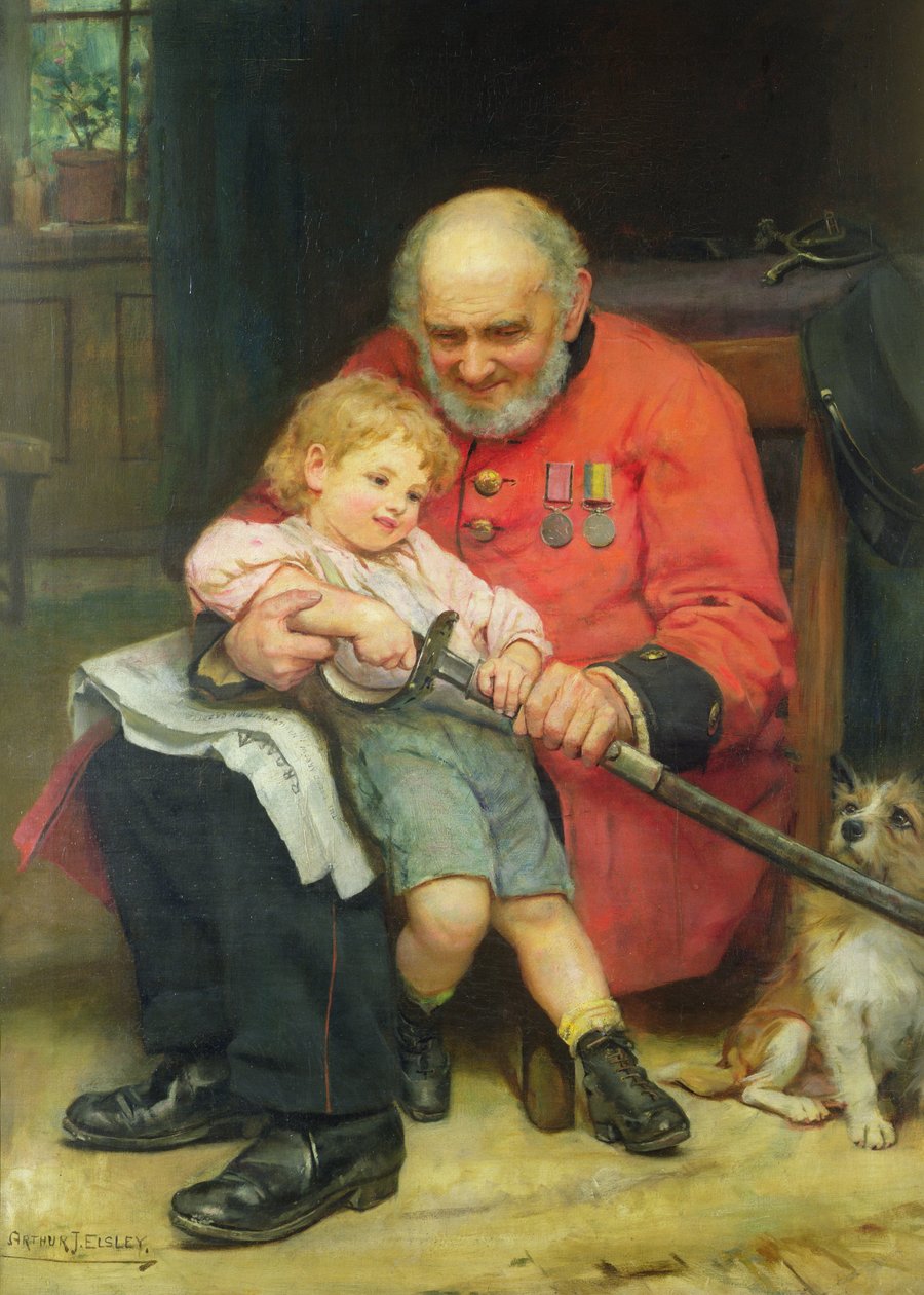 Genç Bir Britanyalı (tuval üzerine yağlıboya) by Arthur John Elsley