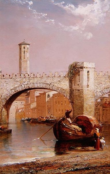 Eski Köprü, Verona by Arthur Joseph Meadows