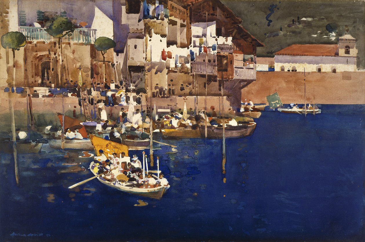 Bir Akdeniz Limanı by Arthur Melville