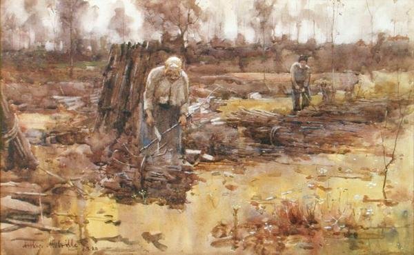 Dal Toplayıcılar, Grez-sur-Loing by Arthur Melville