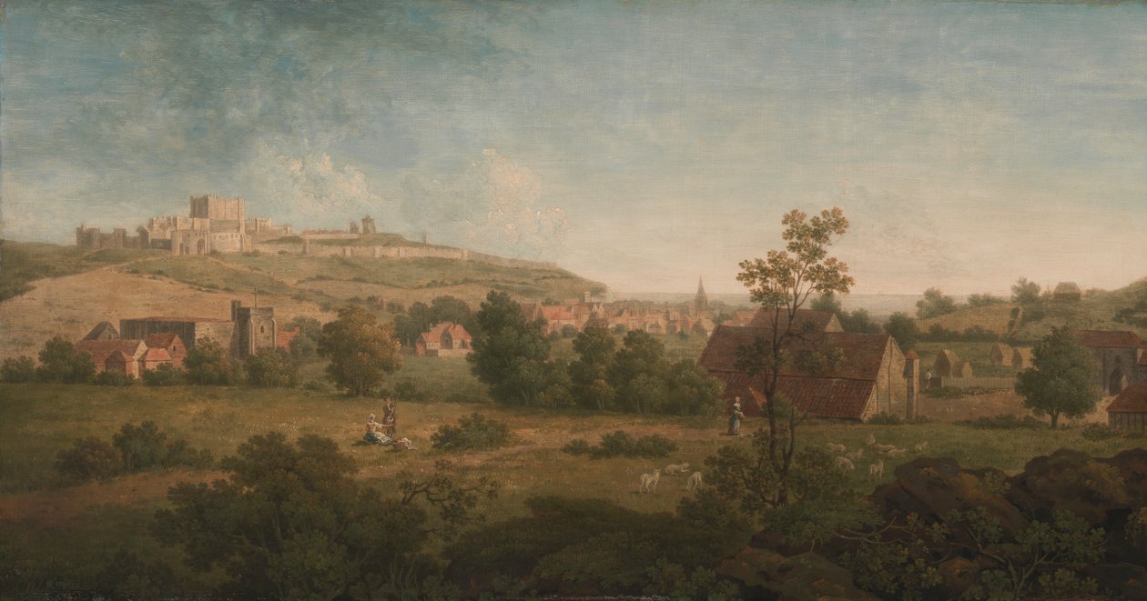 Uzaktaki Dover Kalesi ile Manzara by Arthur Nelson