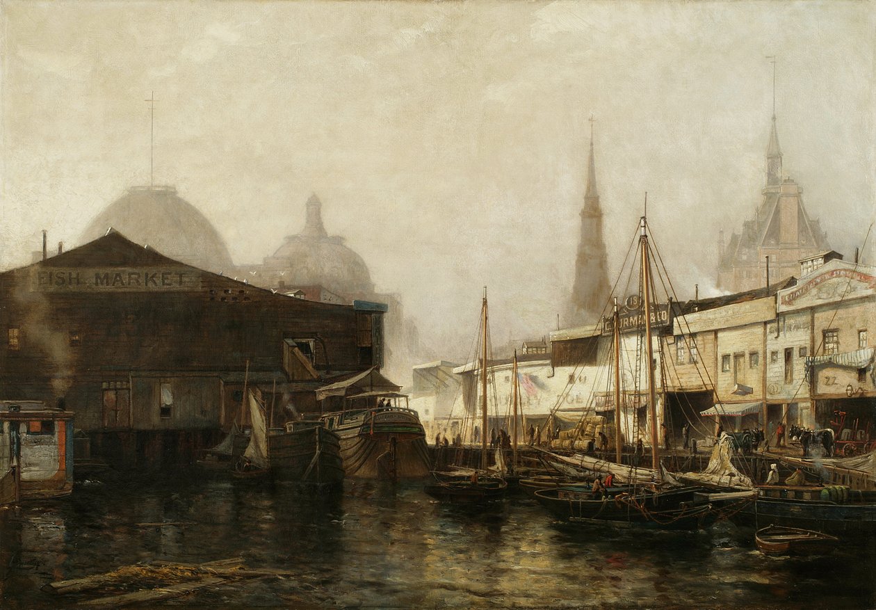 Kuzey Nehri İskelesi, 1877 by Arthur Quartley